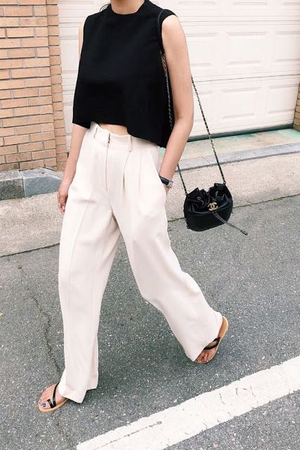 Comment porter le pantalon large, aussi appelé le pantalon wide leg! Découvrez des idées de tenues pour vous inspirer.