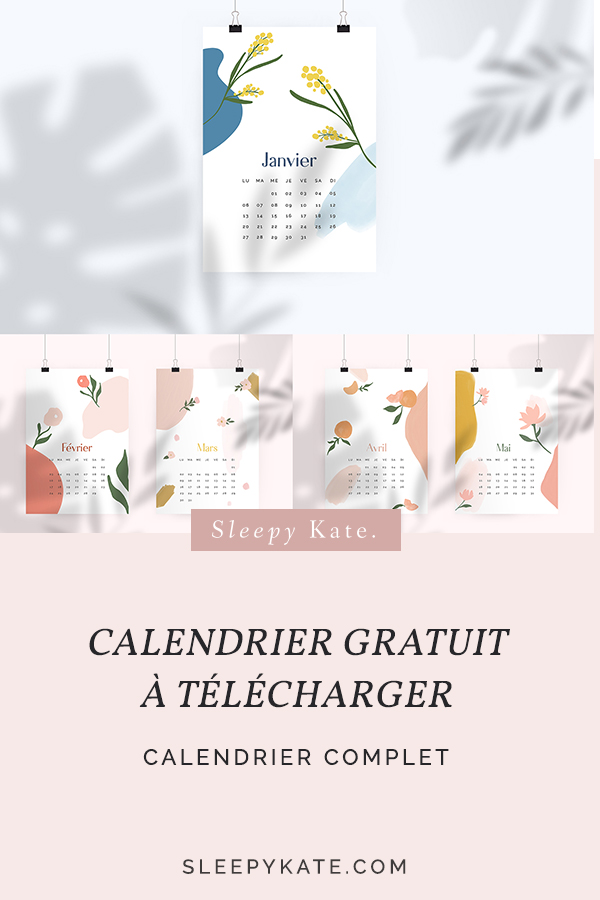 Calendrier 2020 à télécharger gratuitement! - Sleepy Kate