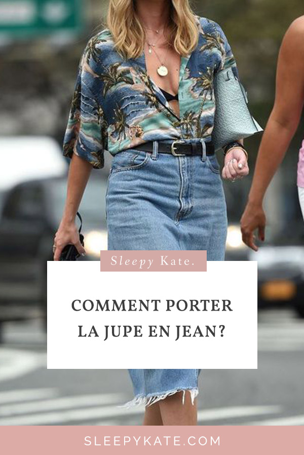 Vous avez besoin d'une idée de tenue avec une jupe en jean? Vous êtes au bon endroit! Je vous explique comment bien porter la jupe en jean en hiver et quand il fait plus chaud! #modefemme #jupeenjean #denimskirt