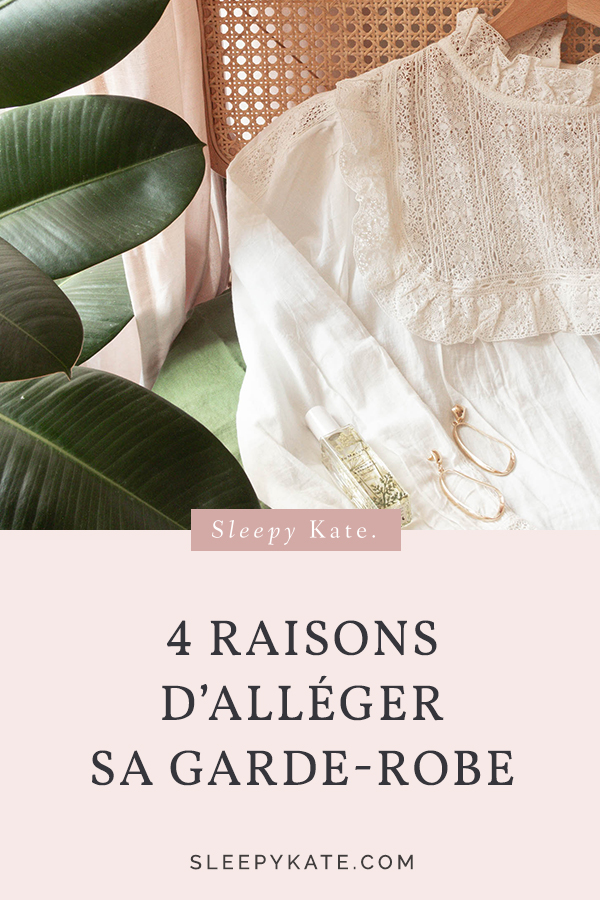 Aujourd'hui, je vous présente mes 4 raisons pour alléger sa garde-robe. Vous en avez marre et perdez le goût de vous habillez? Cet article est pour toi! #capsulewardrobe #garderobecapsule #buyless #style #modefemme