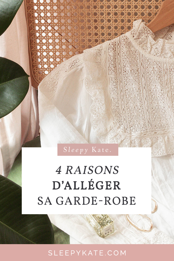 Aujourd'hui, je vous présente mes 4 raisons pour alléger sa garde-robe. Vous en avez marre et perdez le goût de vous habillez? Cet article est pour toi! #capsulewardrobe #garderobecapsule #buyless #style #modefemme