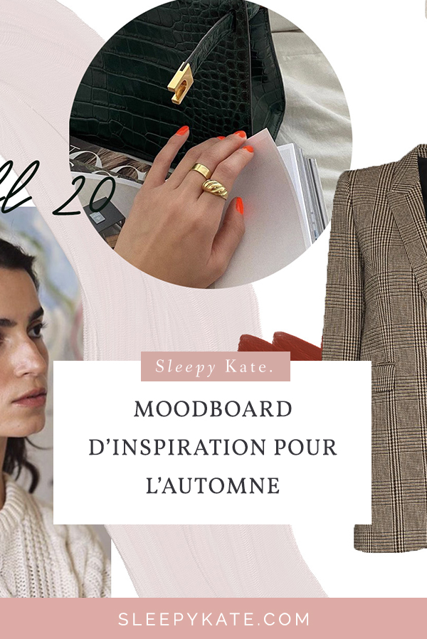 Je partage avec vous mon moodboard avec mes Inspirations de couleurs, motifs, style et de tenues pour cet d'automne !